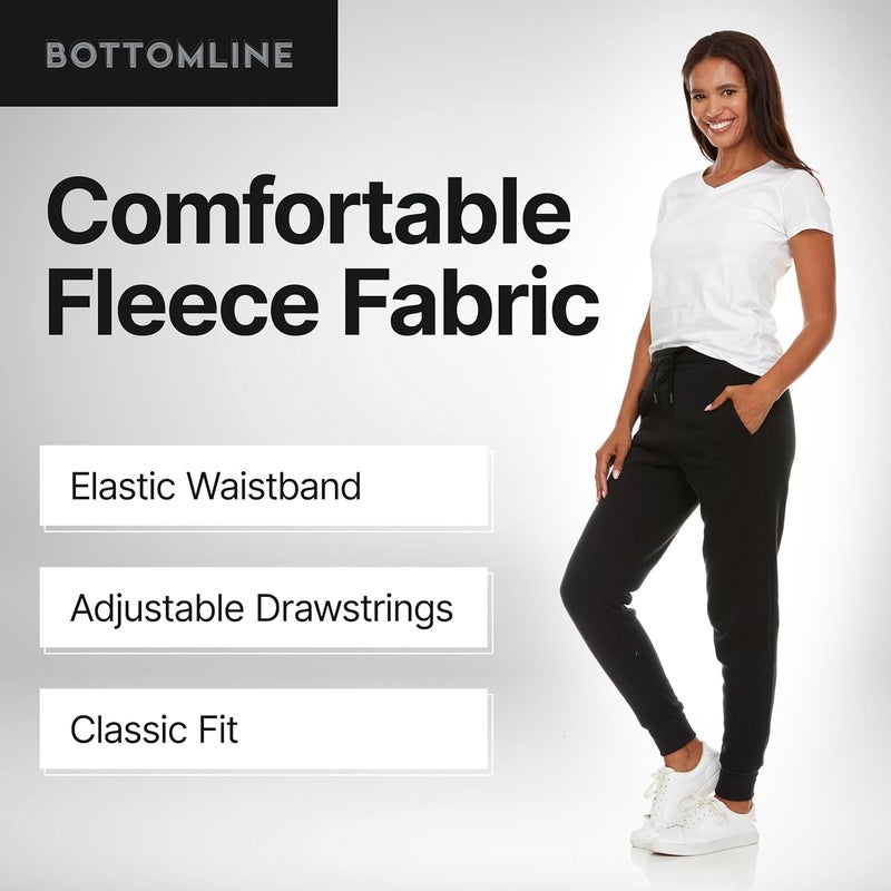Bottom Line 3 Pack Sweatpants Women, Comfortable Womens Sweatpants, Fleece Womens Joggers (Available in Plus) - Image 3